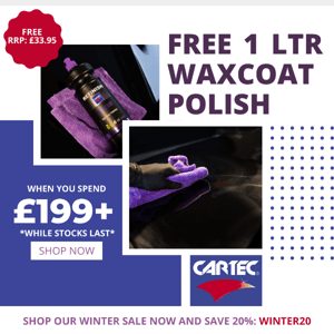 💎FREE WAXCOAT POLISH 💎 With Every Order Over £199