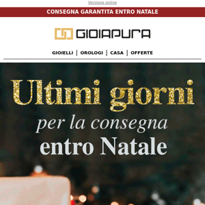 ULTIMI GIORNI  per la consegna ENTRO NATALE! 🔔