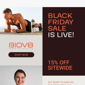 BIOV8's Black Friday Sale is LIVE!