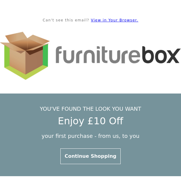 £10 off your eye-catching furniture favourites