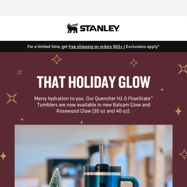 tis the season! Balsam and Rosewood Glow Quenchers are now available , Stanley  Cup