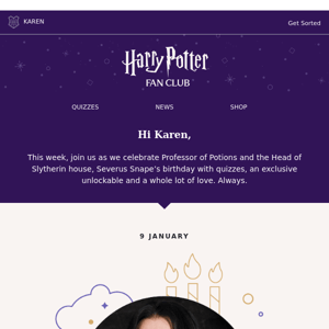 Unlock a surprise for Snape’s birthday 🧪 🎉