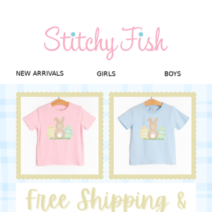 Free Shipping + A Free Easter Tee! 🐰