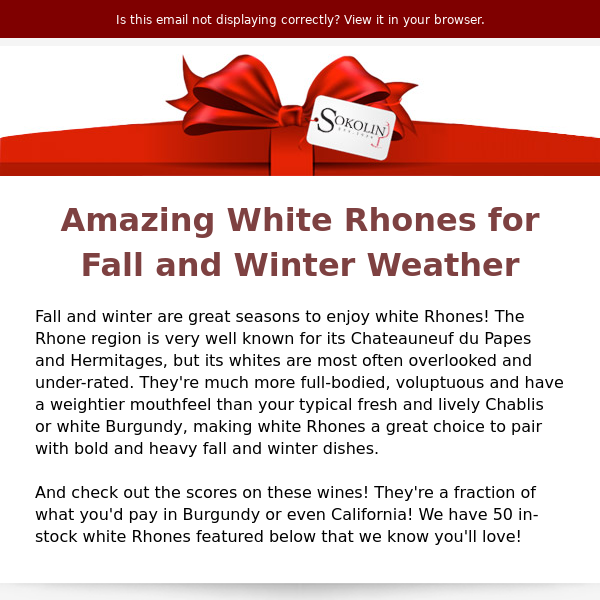 Amazing White Rhones - Perfect for Fall & Winter Weather