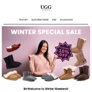 ❄️🛍️Winter Weekend Sale: Score 10% OFF on our UGG Boots!