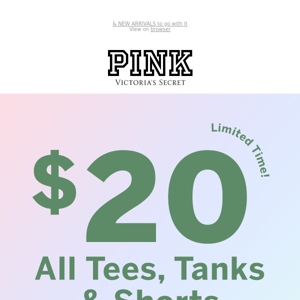 $20 A-L-L Shorts, Tees, & Tanks