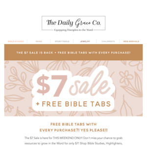 LAST DAY TO GET FREE BIBLE TABS WITH EVERY PURCHASE! ✨
