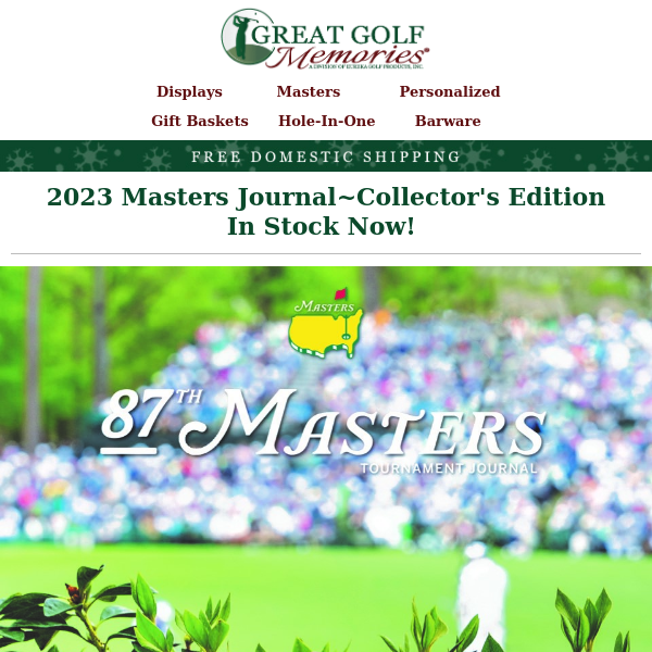 2023 Masters Journal In Stock Now!!