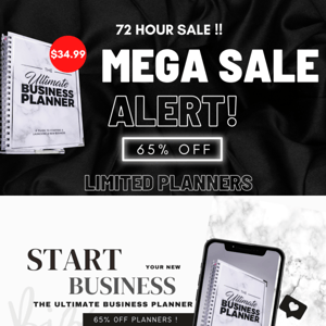 🚨65% OFF The Ultimate Business Planners &🚨72HOUR FLASH SALE!