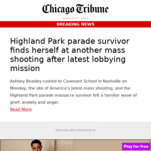 Highland Park parade survivor finds herself at another mass shooting