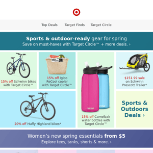 Sports & outdoors deals perfect for spring.