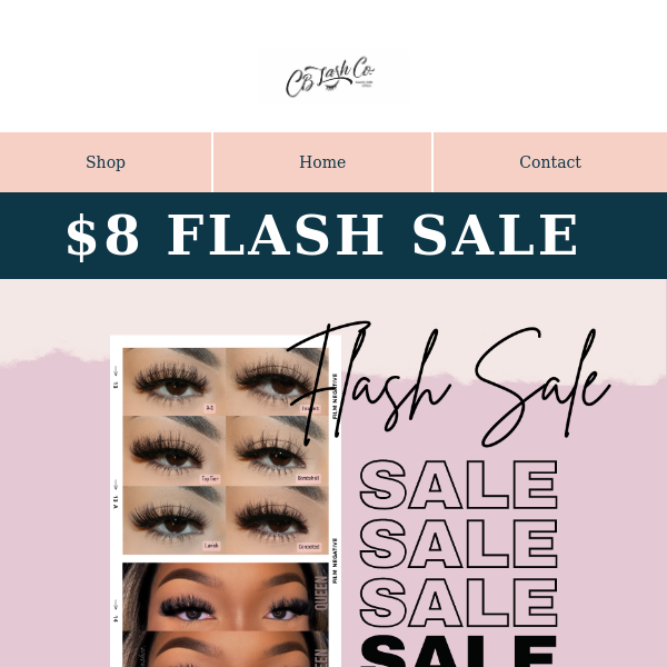 Flash Sale! 🎉 All Single Lashes $8.00 Each Pair