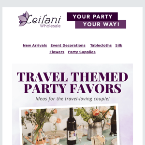 We 💗 New: Travel-Themed Wedding Favors