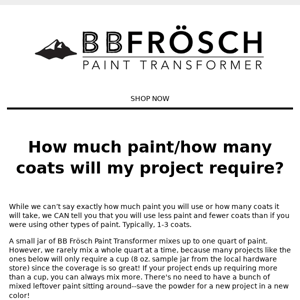 How much paint will my project require?