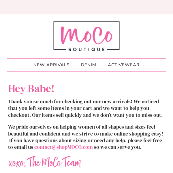 Grab it quick before it's gone! - MOCO Boutique