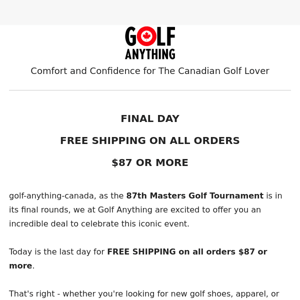 Final Round FREE SHIPPING The 87th Masters