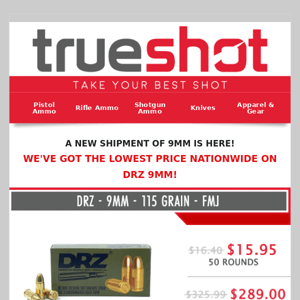 We're at it again! Lowest price on select 9mm