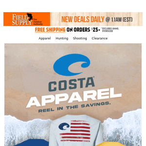 Catch of the Day: Costa Apparel – Reel in 50% Savings