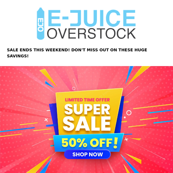 Overstock E-Liquid and E-Juice Sale