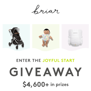 Enter to win over $4,600 in prizes: ✨ Joyful Start Giveaway ✨