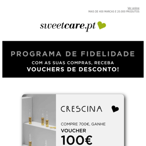 Exclusivo Sweetcare - Cartão de Fidelidade Crescina