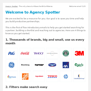 Welcome to a More Confident Agency Search on Agency Spotter