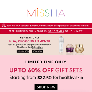 Last Chance for UP TO 60% OFF Skincare Sets