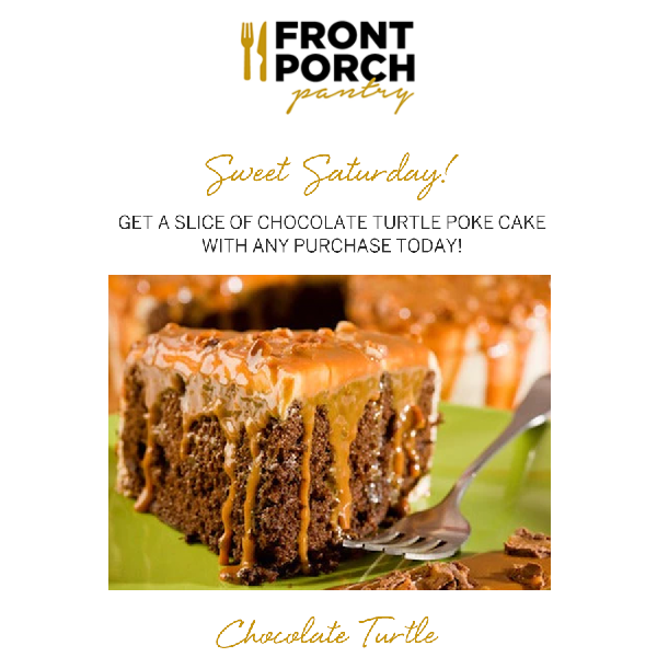 FREE Chocolate Turtle Poke Cake Today Only!!!