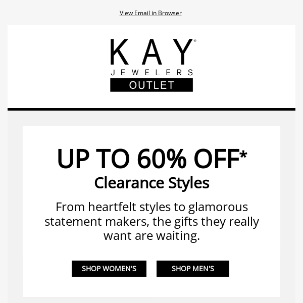 Kay hot sale jewelers clearance