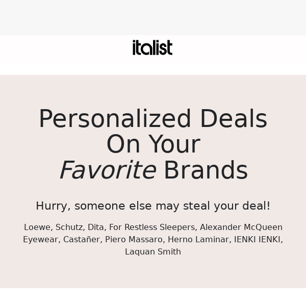 Personalized Deals on Your Favorite Brands