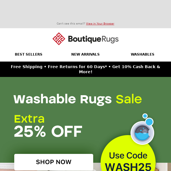 Sale Alert! Washable Rugs You'll Love 💝