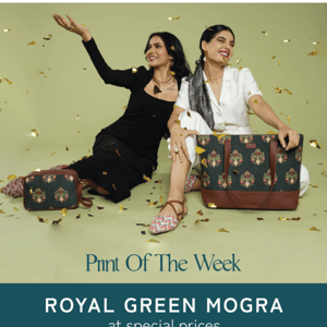 Print of the week at a special price : Celebrating Royal Green Mogra Collection