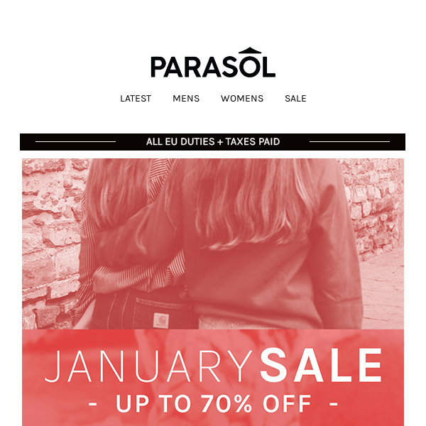 January Sale | Up To 70% Off