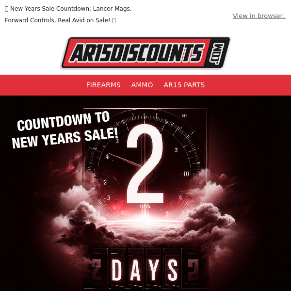 🕒 New Years Sale Countdown: Lancer Mags, Forward Controls, Real Avid on Sale! 🎉