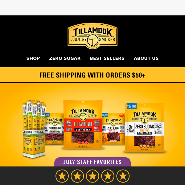 Tillamook Country Smoker Jerky: Shop July Staff Faves