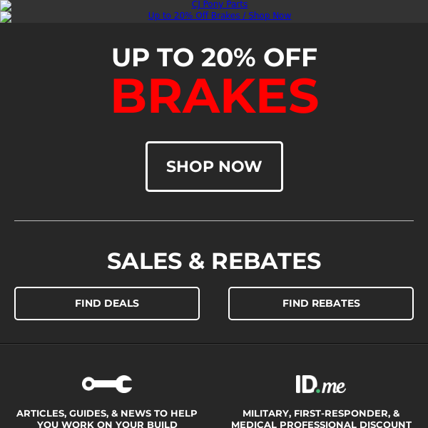 Big Brake Sale is Live NOW!