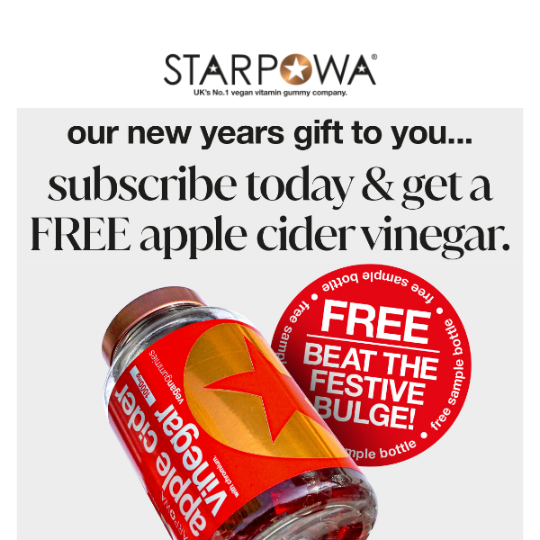 Free Apple Cider Vinegar When You Subscribe Today.