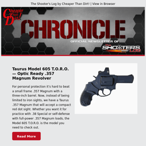 Taurus Model 605 T.O.R.O. Top 5 Handguns from NRAAM, Double Barreled Defense and more!