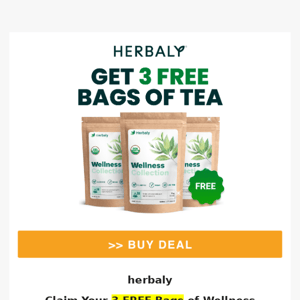 Don't miss out on 3 FREE bags of tea 👉