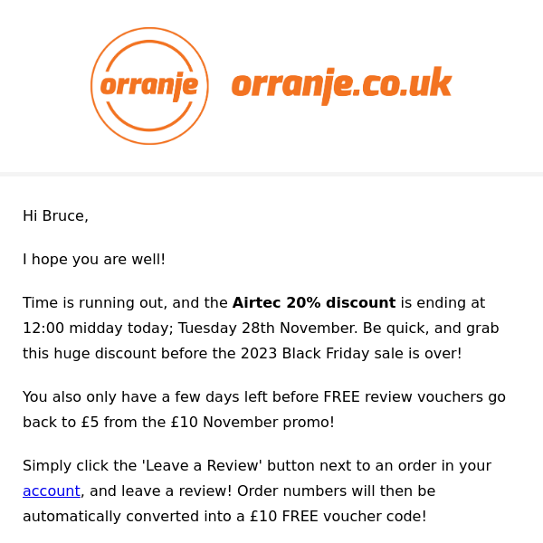 🧡 20% Airtec Discount Ending In 1 Hour! 🖤💨