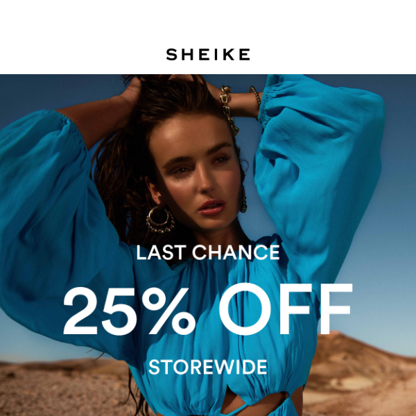 Last chance 25% off Storewide 🏃‍♀️