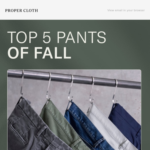 The 5 Pants of Fall