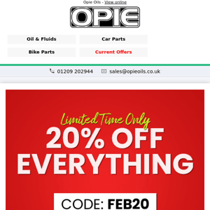 Fancy 20% Off? Use the code FEB20 for 20% OFF Everything!