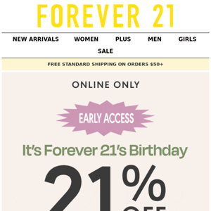 Early Access! It's our BIRTHDAY! Take 21% off 🥳 🎈