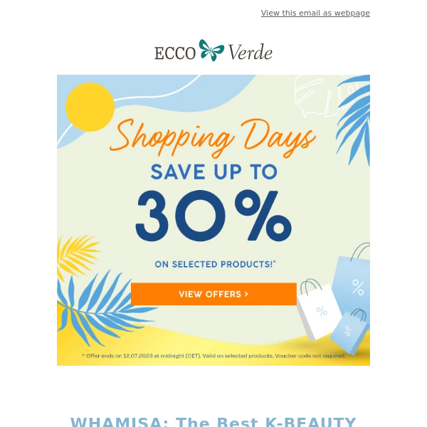 🛍️ Shopping Days: Save Up To 30%! 🛍️ - Ecco Verde