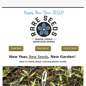 HAPPY NEW YEAR!  Seed Starting Mania has Began!