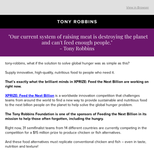 Tony Robbins: Here’s how we end hunger