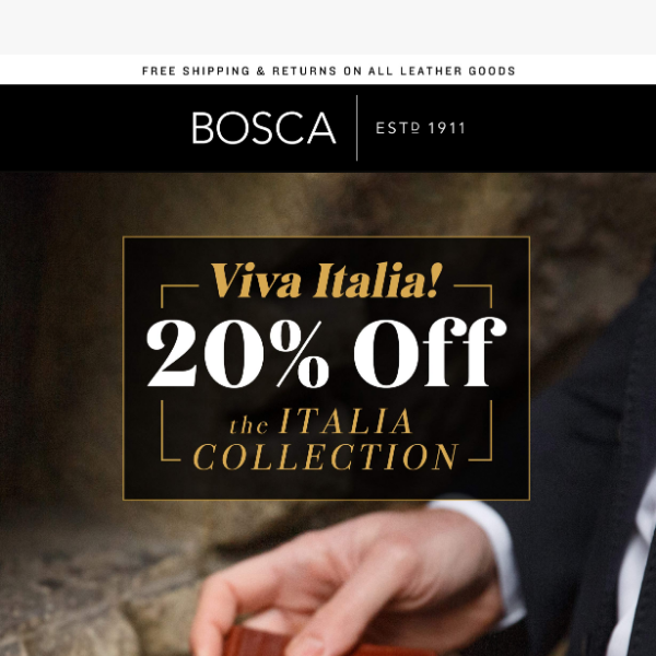 Pre-Black Friday Exclusive: 20% Off All Things Italia!