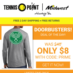 🎾Prime Tennis Deals! EXTRA 15-20% Off!🎾