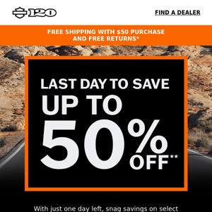 Your final day to save